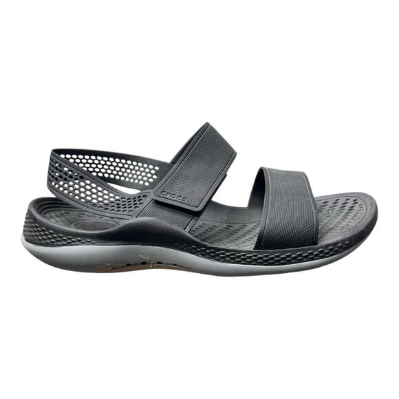 Crocs LiteRide 360 Sandals for Women, Black/Light Grey 11 Casual Beach Vacation - Picture 6 of 10
